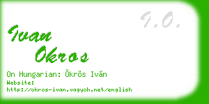 ivan okros business card